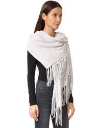 dunkelgrauer Poncho von White + Warren