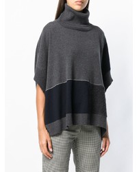 dunkelgrauer Poncho von Fabiana Filippi