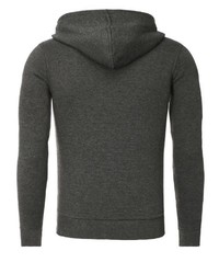 dunkelgrauer Pullover mit einem Kapuze von AKITO TANAKA