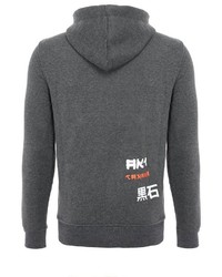 dunkelgrauer Pullover mit einem Kapuze von AKITO TANAKA