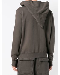 dunkelgrauer Pullover mit einem Kapuze von Rick Owens DRKSHDW