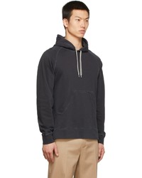 dunkelgrauer Pullover mit einem Kapuze von Officine Generale