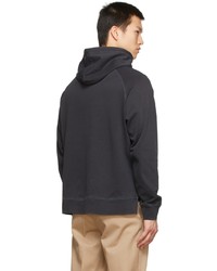 dunkelgrauer Pullover mit einem Kapuze von Officine Generale