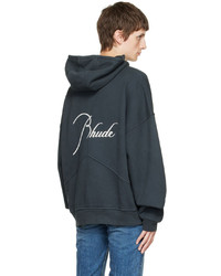 dunkelgrauer Pullover mit einem Kapuze von Rhude