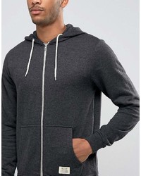 dunkelgrauer Pullover mit einem Kapuze von Blend of America