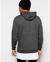 dunkelgrauer Pullover mit einem Kapuze von Asos