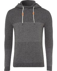 dunkelgrauer Pullover mit einem Kapuze von edc by Esprit