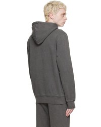 dunkelgrauer Pullover mit einem Kapuze von Han Kjobenhavn