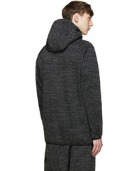 dunkelgrauer Pullover mit einem Kapuze von Y-3