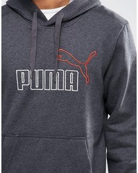 dunkelgrauer Pullover mit einem Kapuze von Puma