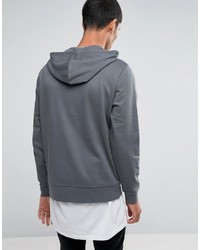 dunkelgrauer Pullover mit einem Kapuze von Asos