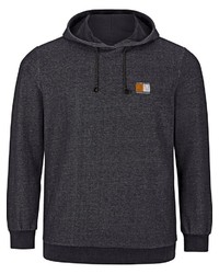 dunkelgrauer Pullover mit einem Kapuze von Jan Vanderstorm