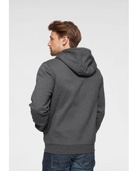 dunkelgrauer Pullover mit einem Kapuze von Lacoste