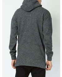 dunkelgrauer Pullover mit einem Kapuze von Balmain