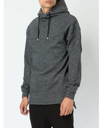 dunkelgrauer Pullover mit einem Kapuze von Balmain