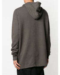 dunkelgrauer Pullover mit einem Kapuze von Rick Owens DRKSHDW