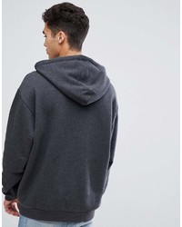 dunkelgrauer Pullover mit einem Kapuze von Asos