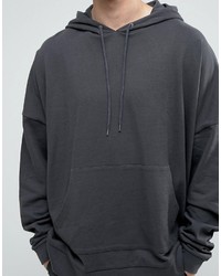 dunkelgrauer Pullover mit einem Kapuze von Asos