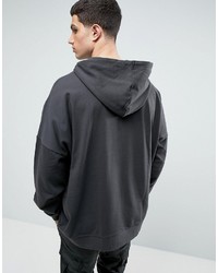 dunkelgrauer Pullover mit einem Kapuze von Asos