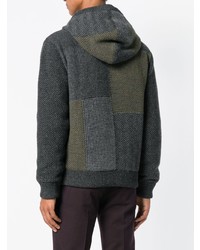 dunkelgrauer Pullover mit einem Kapuze von Etro