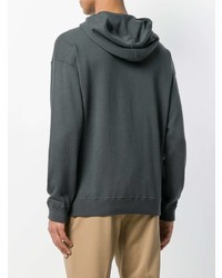 dunkelgrauer Pullover mit einem Kapuze von Massimo Alba