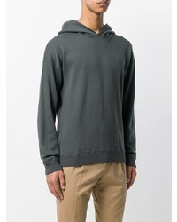 dunkelgrauer Pullover mit einem Kapuze von Massimo Alba