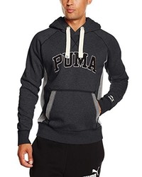 dunkelgrauer Pullover mit einem Kapuze von Puma
