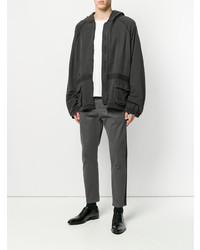 dunkelgrauer Pullover mit einem Kapuze von Haider Ackermann