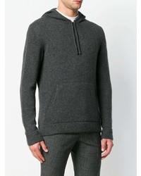 dunkelgrauer Pullover mit einem Kapuze von Roberto Collina