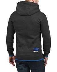 dunkelgrauer Pullover mit einem Kapuze von Solid