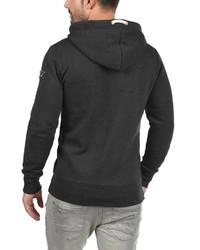 dunkelgrauer Pullover mit einem Kapuze von Solid