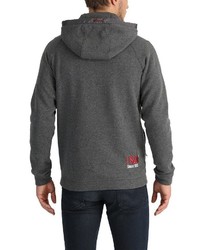 dunkelgrauer Pullover mit einem Kapuze von Solid