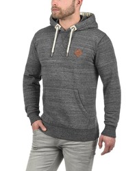 dunkelgrauer Pullover mit einem Kapuze von Solid