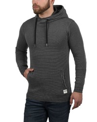 dunkelgrauer Pullover mit einem Kapuze von Solid