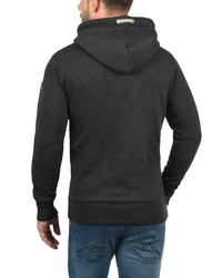 dunkelgrauer Pullover mit einem Kapuze von Solid