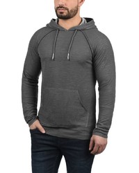 dunkelgrauer Pullover mit einem Kapuze von Solid