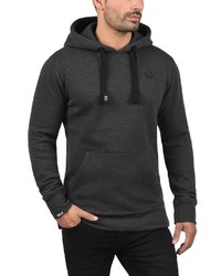 dunkelgrauer Pullover mit einem Kapuze von Solid