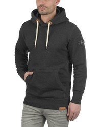 dunkelgrauer Pullover mit einem Kapuze von Solid