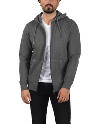 dunkelgrauer Pullover mit einem Kapuze von Solid