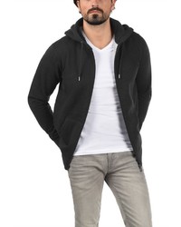 dunkelgrauer Pullover mit einem Kapuze von Solid