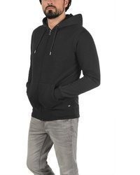 dunkelgrauer Pullover mit einem Kapuze von Solid