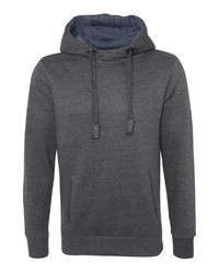 dunkelgrauer Pullover mit einem Kapuze von Sublevel