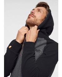 dunkelgrauer Pullover mit einem Kapuze von Superdry