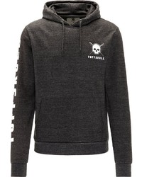 dunkelgrauer Pullover mit einem Kapuze von Tuffskull