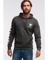 dunkelgrauer Pullover mit einem Kapuze von Tuffskull