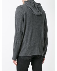 dunkelgrauer Pullover mit einem Kapuze von Calvin Klein