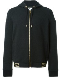 dunkelgrauer Pullover mit einem Kapuze von Versace