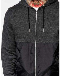 dunkelgrauer Pullover mit einem Kapuze von Asos