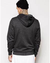 dunkelgrauer Pullover mit einem Kapuze von Asos