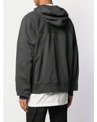 dunkelgrauer Pullover mit einem Kapuze von Rick Owens